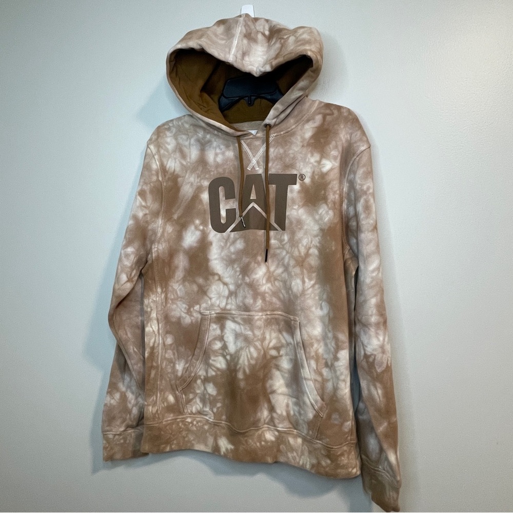 Caterpillar Foundation Po Printed Hoodie Sweatshirt Bronze Shibori/Marron